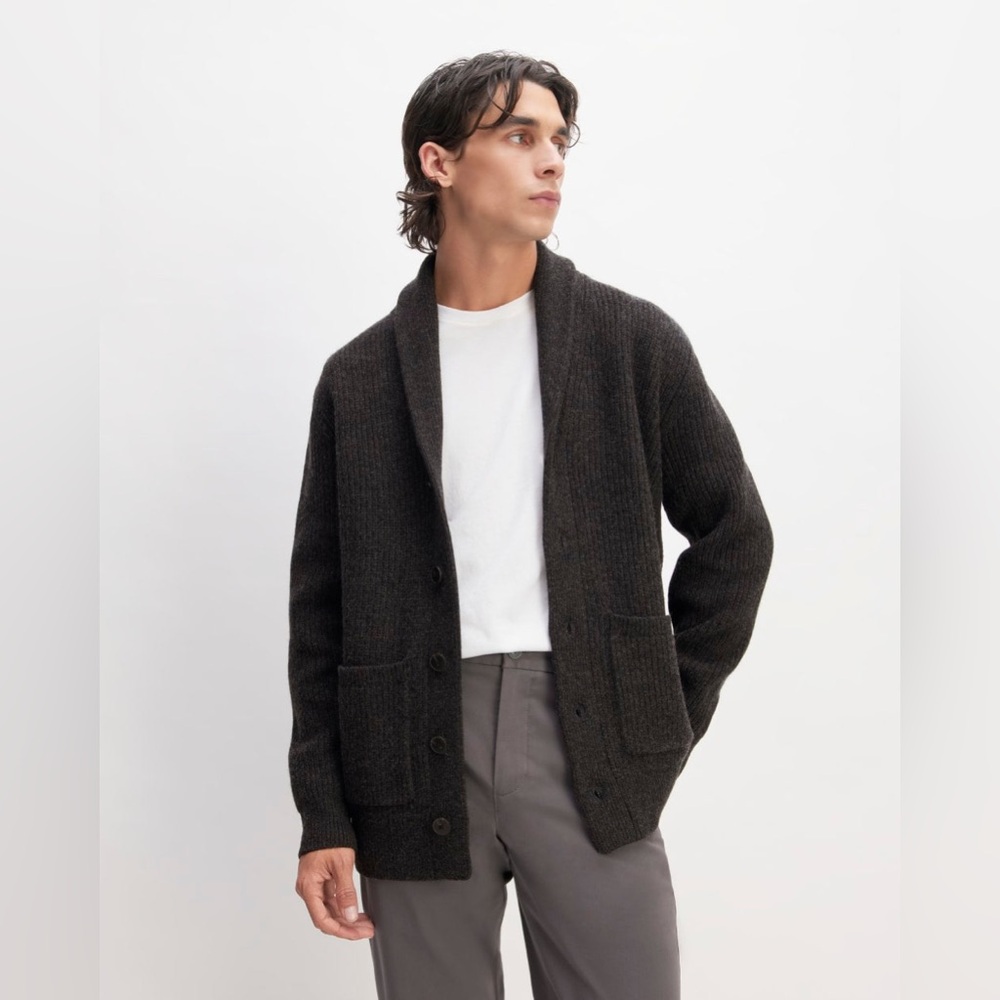Everlane Felted Merino Wool Shawl Cardigan